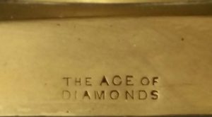 Ace of Diamonds Brass Candlesticks